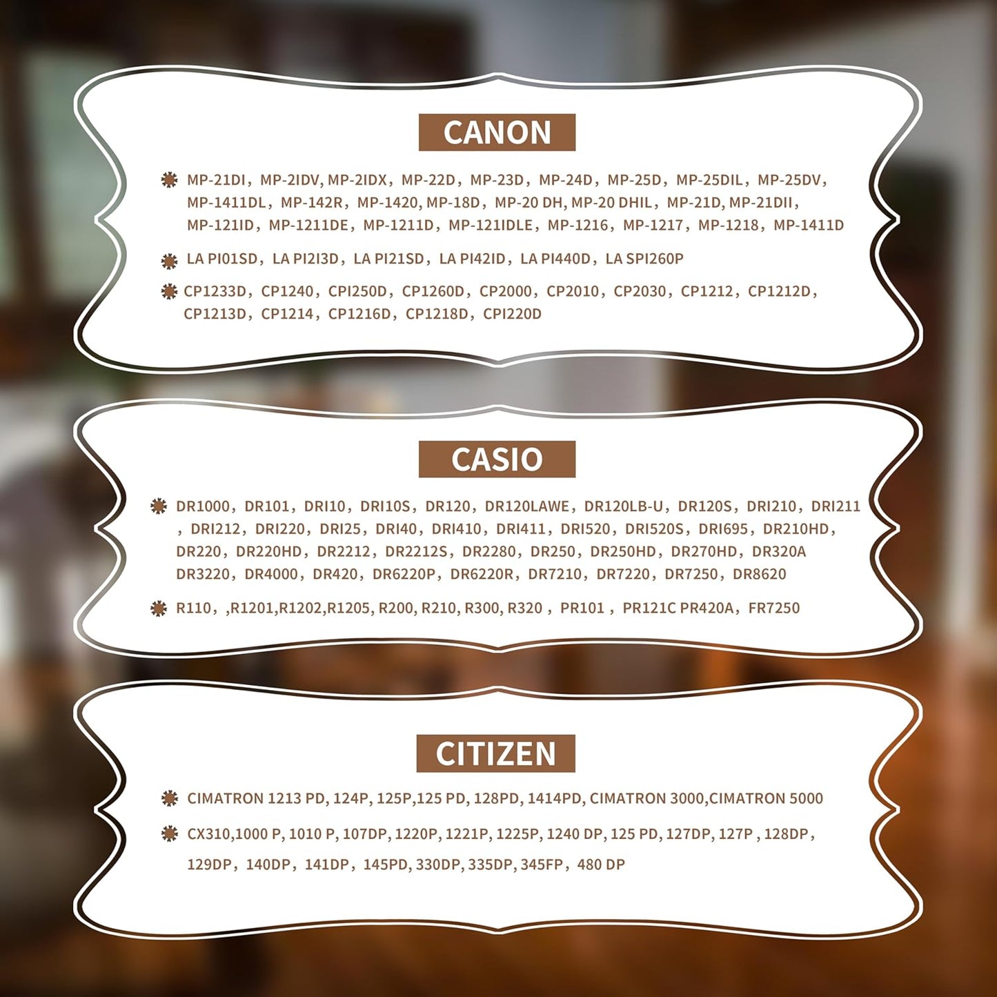 4Pack Sharp EL-1197PIII Calculator Ribbon Universal,Compatible Sharp EL-2196BL, Canon Mp11dx ,Porelon 11216, Printer Machine Typewriter CalculatorRibbon Replacement ,Calculator Ribbon Red/Black