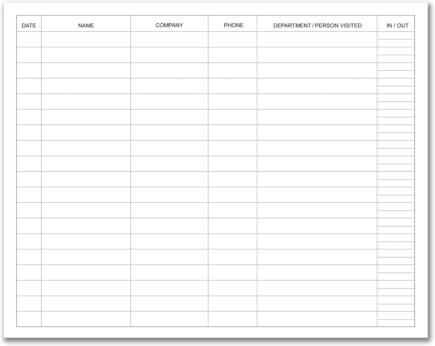 BookFactory Visitor Log Book/Visitor Register/Visitor Sign-in Book - 120 Pages, 8 7/8'' x 7'' - White Bonded Leather Cover, Section Sewn Hardbound (Made in USA)