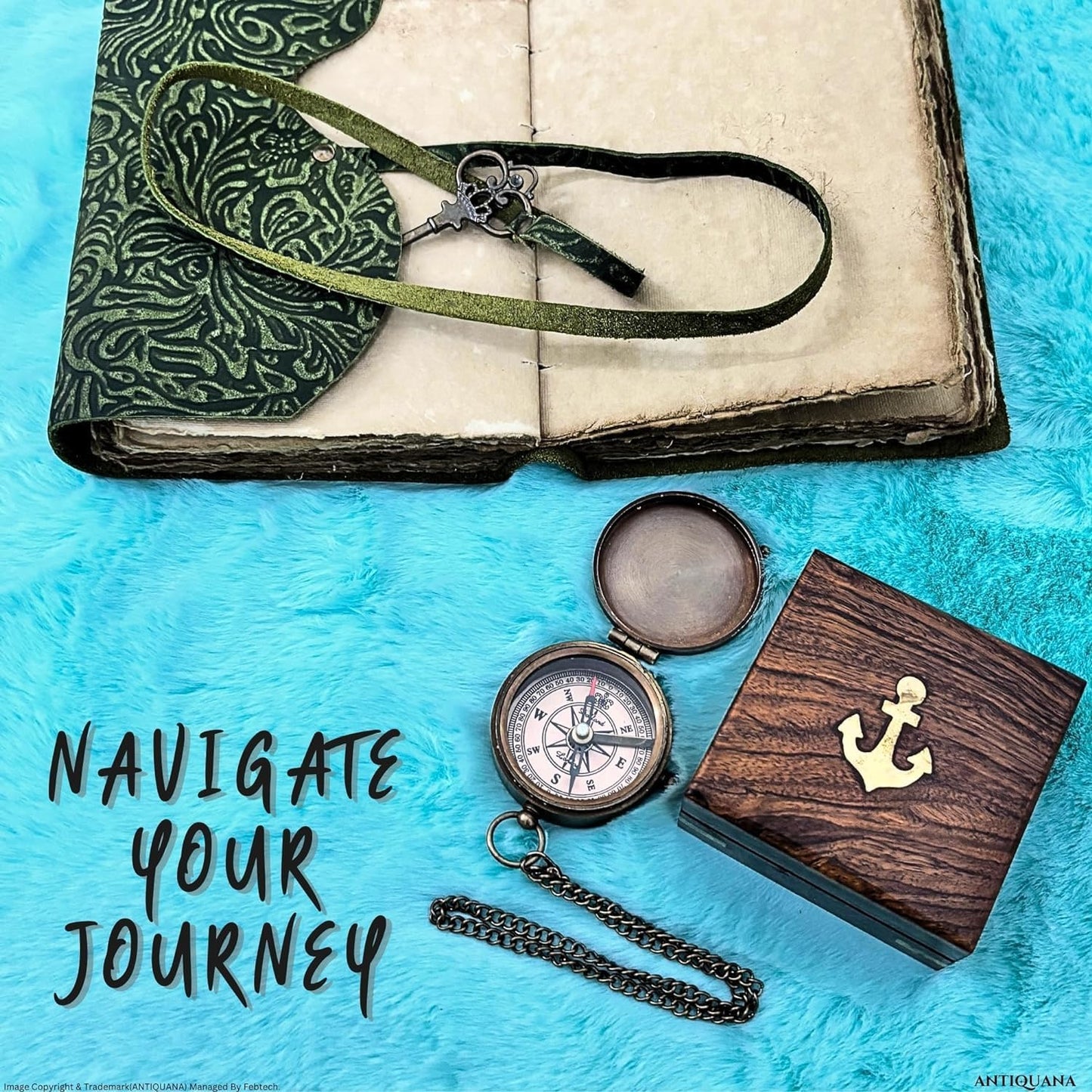 Brass Directional Engraved Compass, Baptism Gifts for Boys Girls, First Communion, Christian Gifts for Men, First Confirmation Gifts for Boys, Inspirational