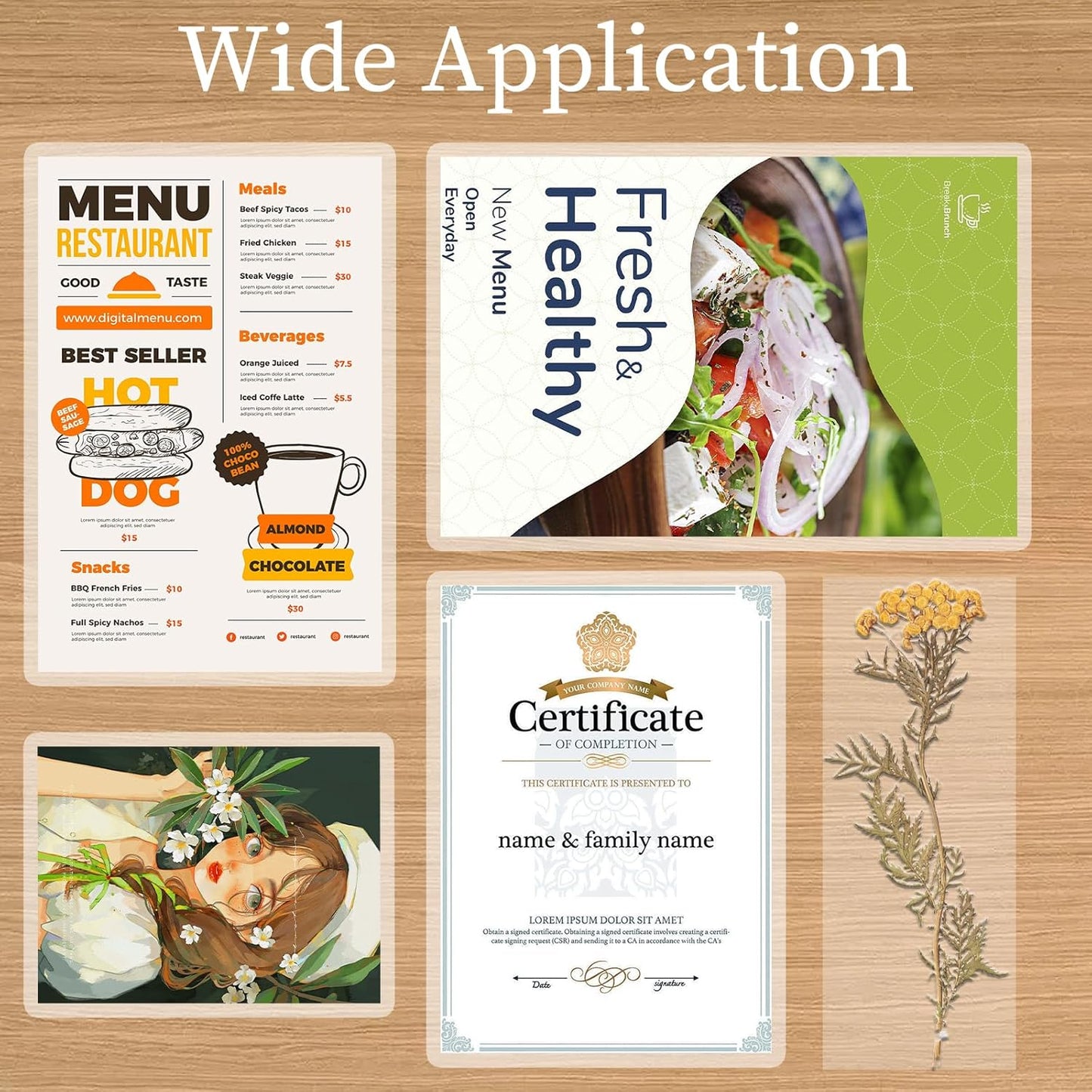 3 mil Thermal Laminating Pouches, Clear 9 x 11.5 Inch Laminating Sheet Paper for Thermal Laminator, Holds US Letter Size Laminate Sheets (30 Pack)