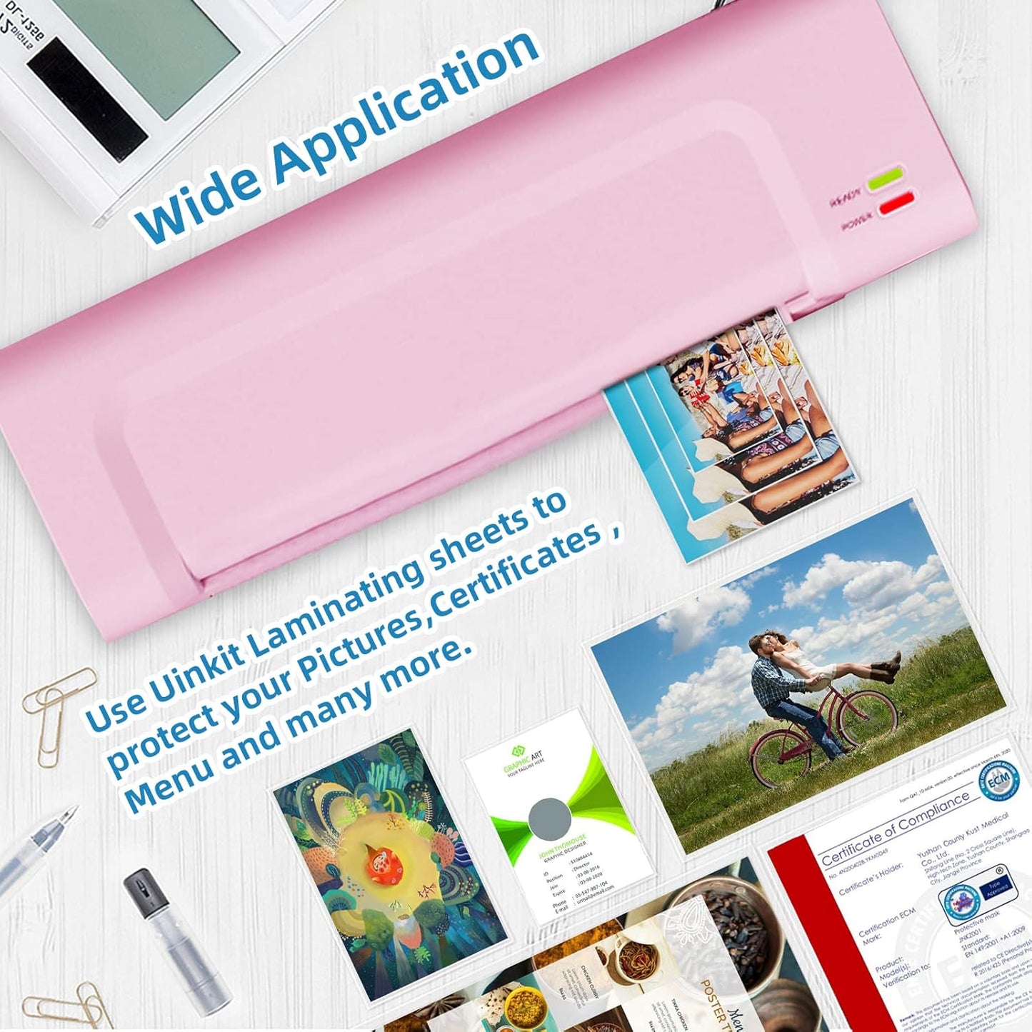 Uinkit 5 Mil 100 Pack Legal Thermal Laminating Pouches, 9X14.5-Inches Laminating Sheets, Extra Protection for Clear Glossy Laminator Pockets