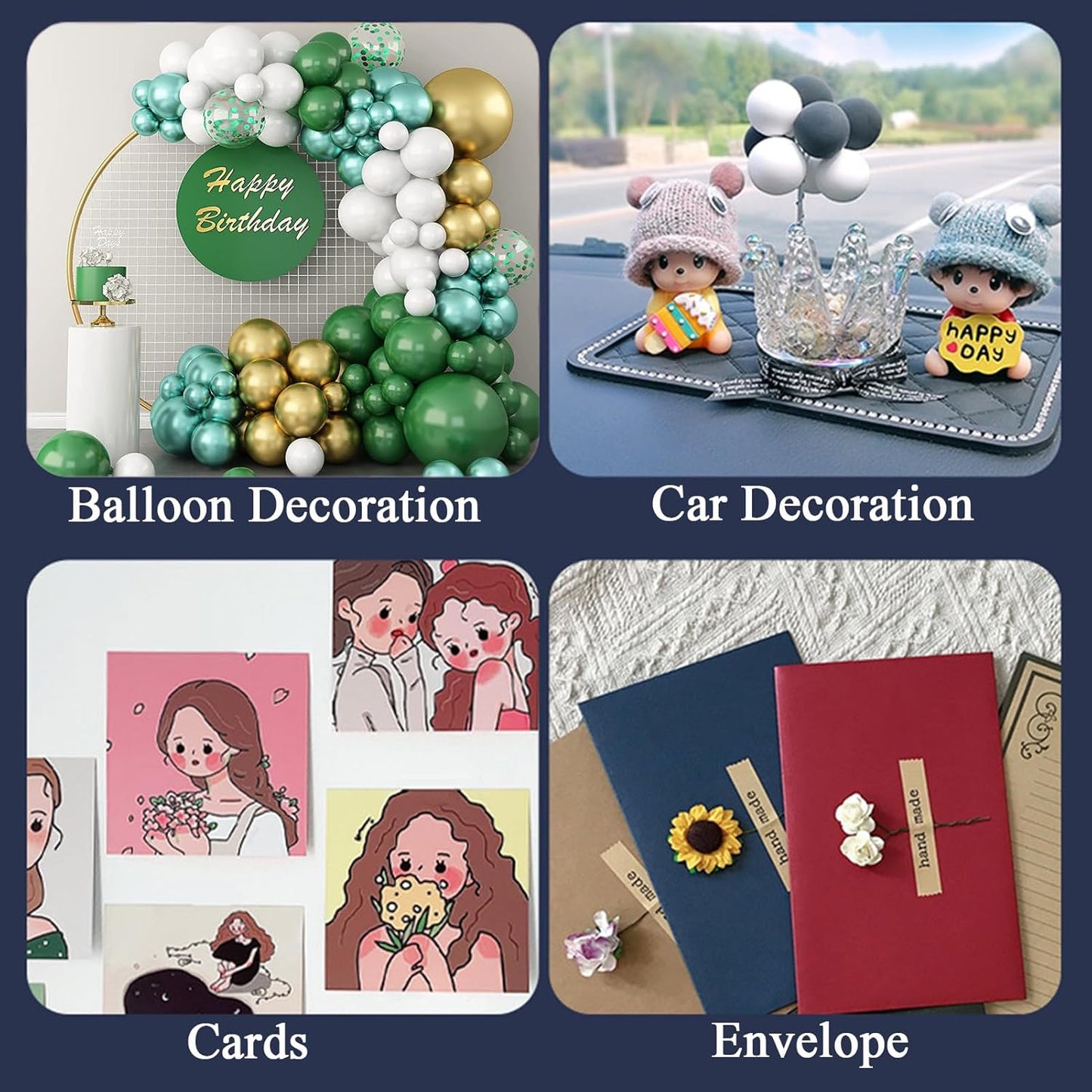 Adhesive Stick dots Two-Sided Sided Mounting Putty Stick Tack for Wall Hanging Crafts Balloons Festival Party Decorations,Clean Removable(0.79"*0.79"-420)