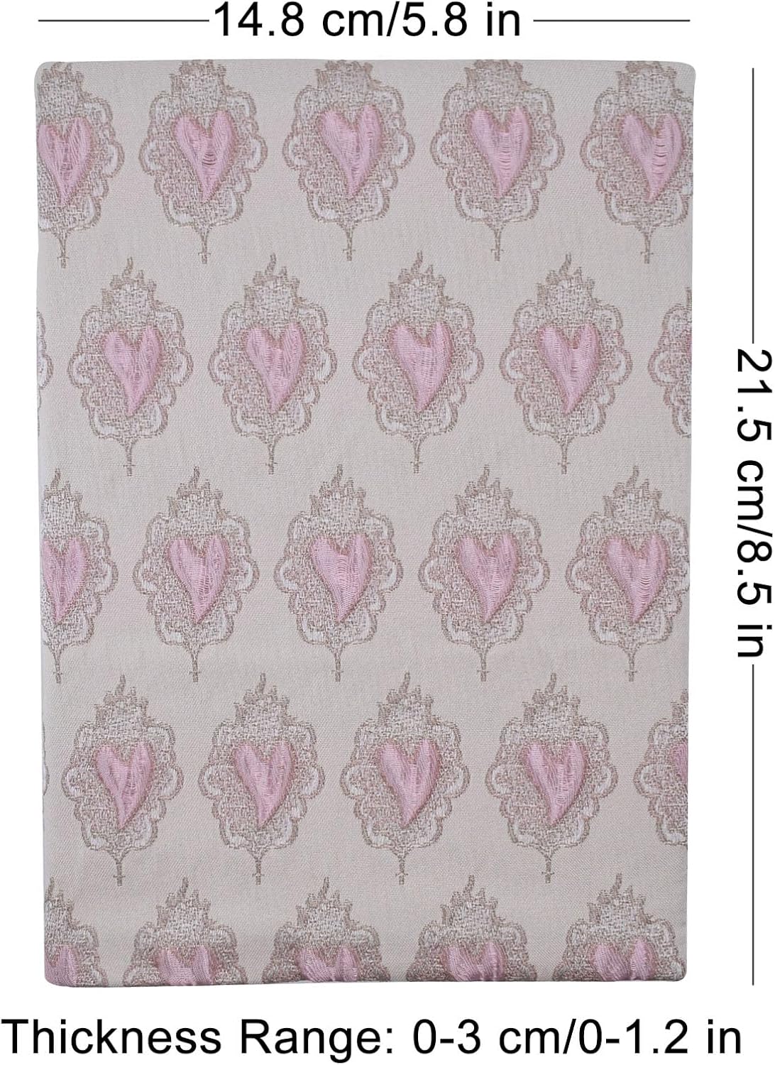 BLBMH Book Covers for Paperbacks Fit for 5.5x8.5 inch Adjustable Book Sleeve Cover for Women Over 15 Soft Cloth Protector for Notebook Journal Bible- Love