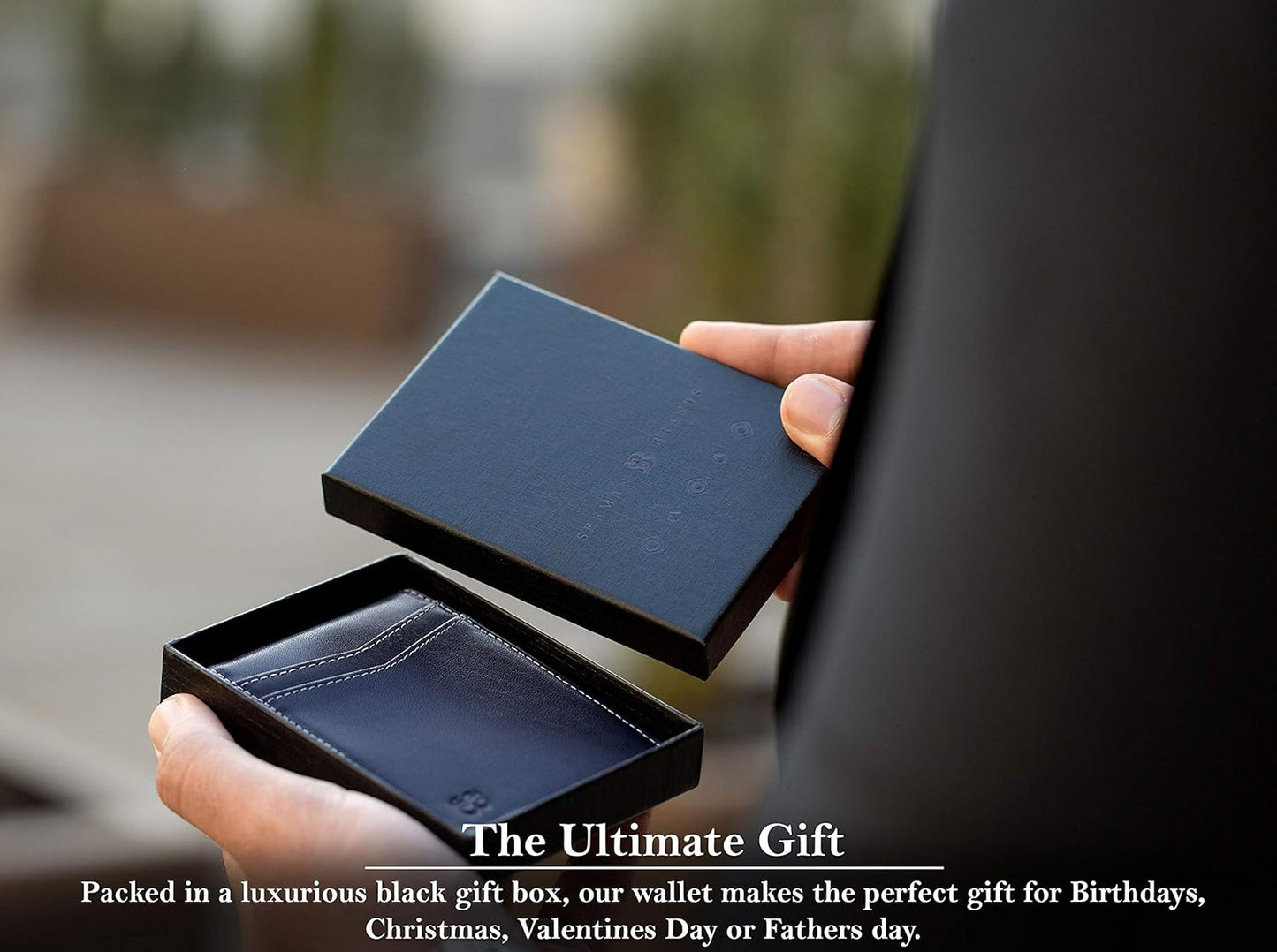 SERMAN BRANDS Money Clip Wallet - Mens Wallets slim Front Pocket RFID Blocking Card Holder Minimalist Mini Bifold