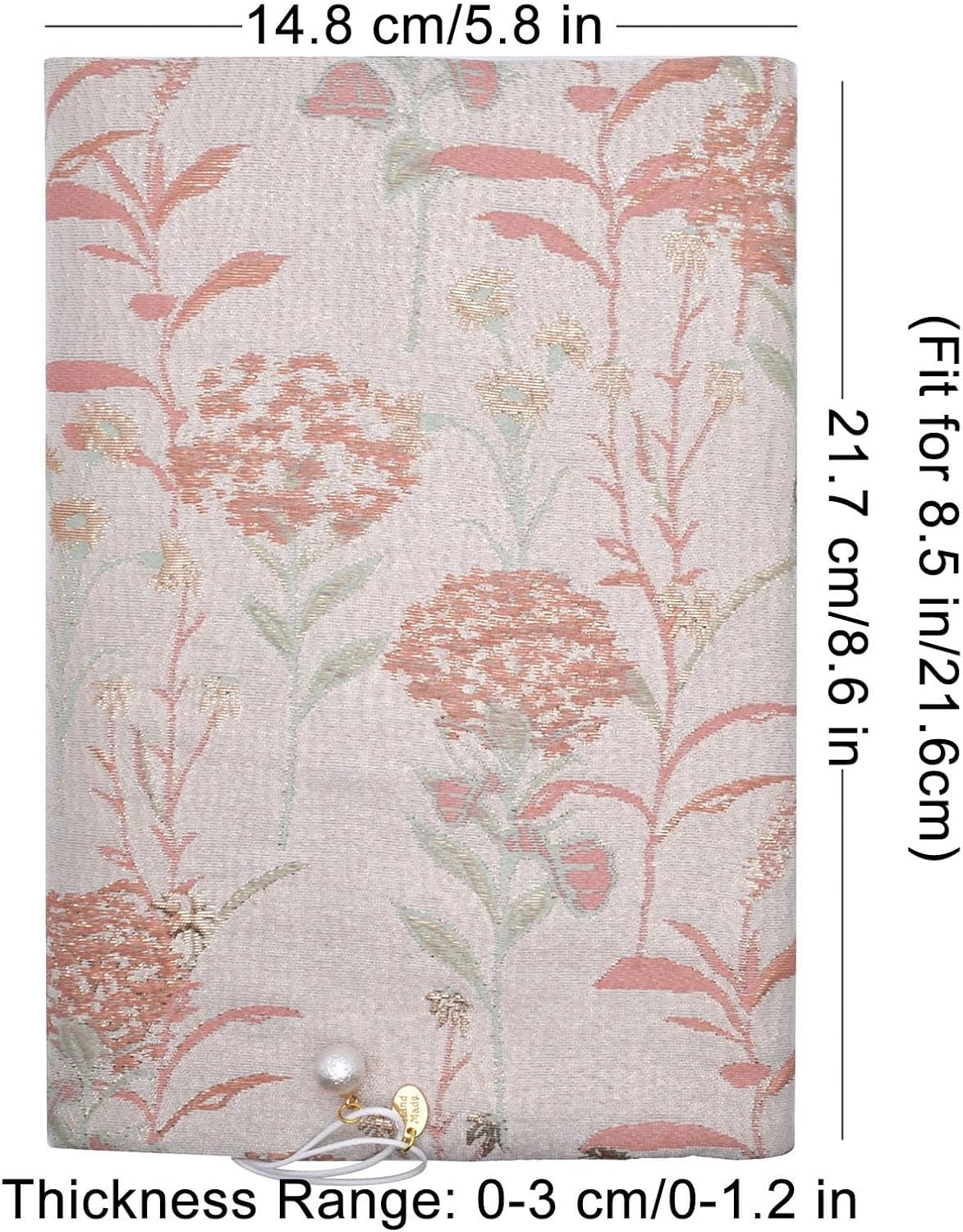 BLBMH Dandelions Book Covers for Paperbacks Adjustable BookCover Cloth Fit for 5.5x8.5 inch Books Softcover Protector for Notebook Book Lovers Gifts - Pink 8.5in