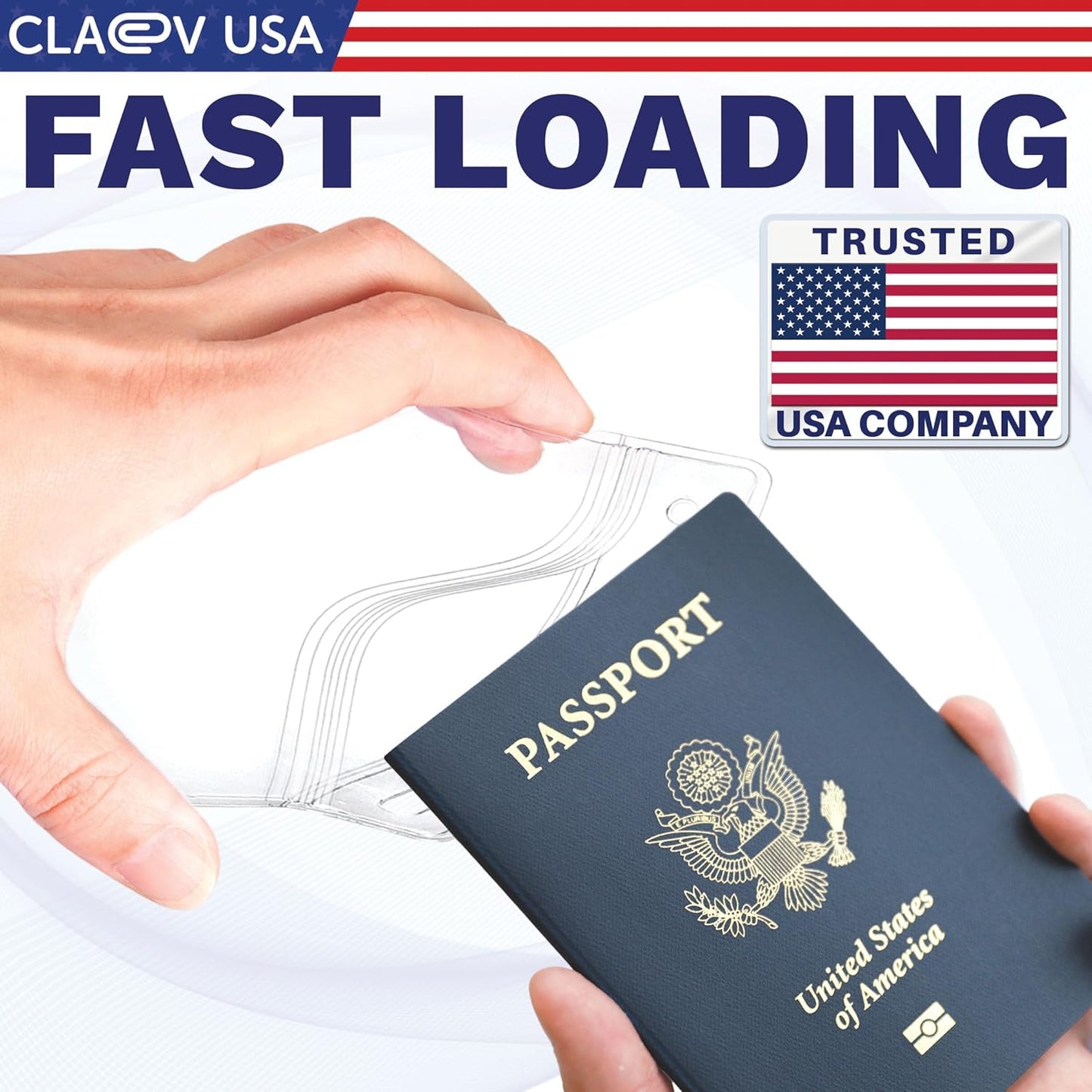 Claev Fast Seal Vertical 4x6 Passport & Card Holders (4x6 Extra Large (XXL), 100 Pack), Clear Waterproof ID Plastic Name Card Badge Holders for Travel, Conferences, Conventions