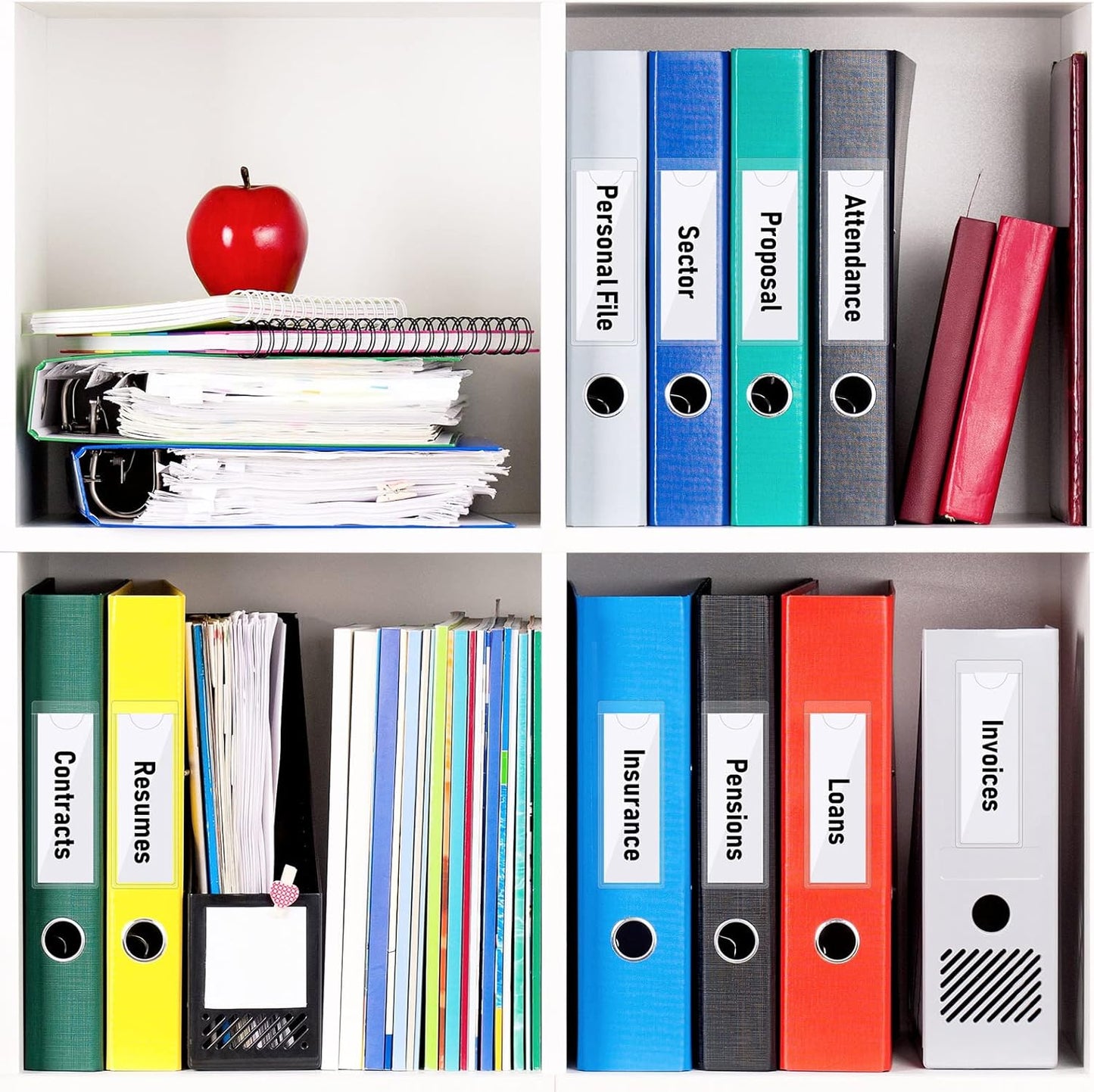 Chinco 30 Pack Self-Adhesive Index Card Pockets with Top Open for Loading - Ideal Index Card Holder for Organizing and Protecting - Crystal Clear Plastic (1.2 x 3.35 Inches)