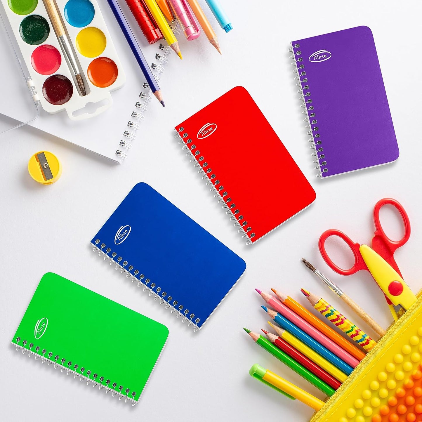 Pocket Notebook, Small 3x5 Notepad | College Ruled, Mini Spiral Notebooks 24 Pack, On the Go Writing, 60 Sheets per Note Pad | Assorted Colors, for School, Home, Office, Premium Thick Paper