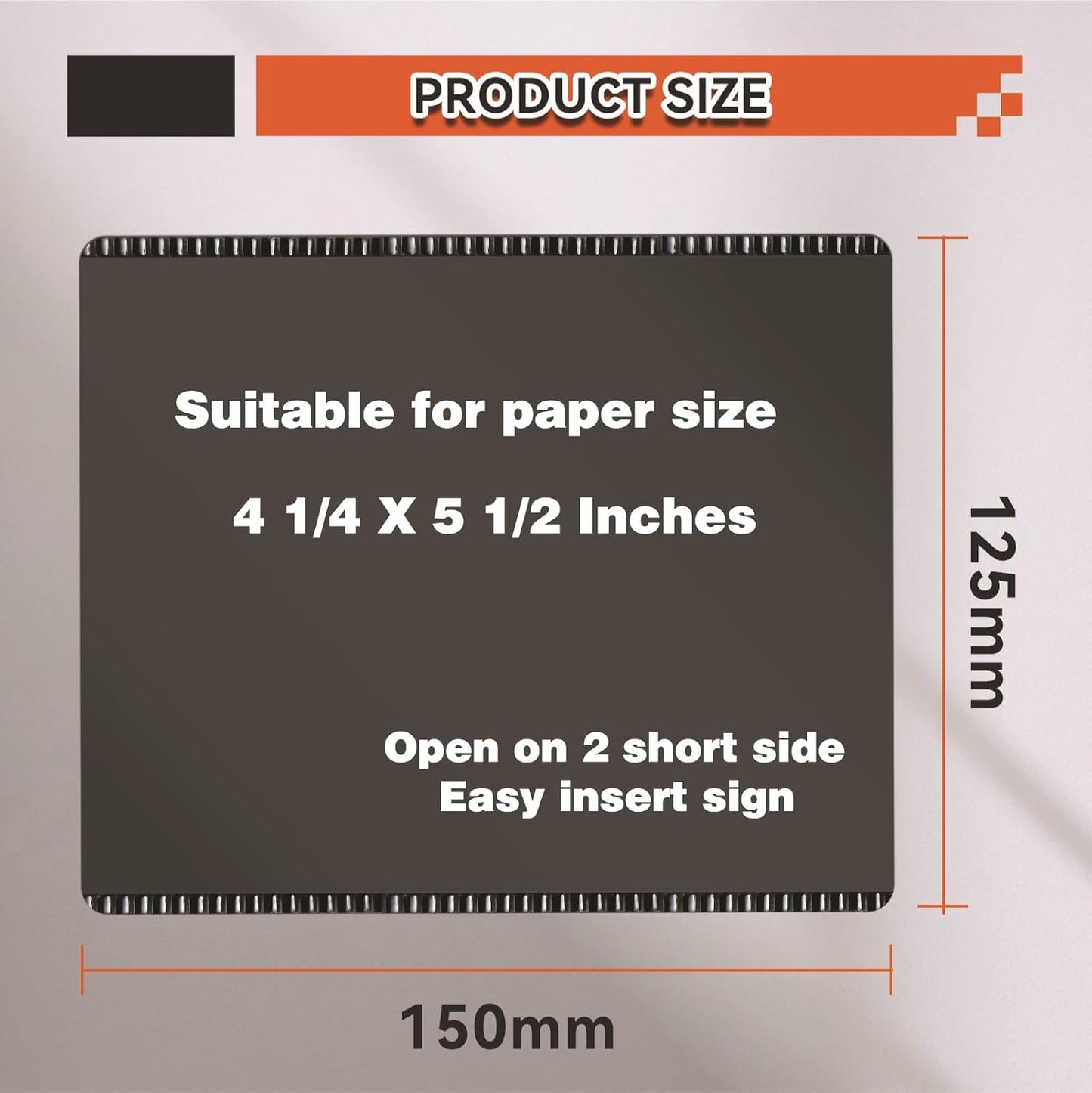Magnetic Card Tags Holder 4 1/4 X 5 1/2",1/4 Letter Size Magnet Sleeves for Invitation Information Cards 10PCS