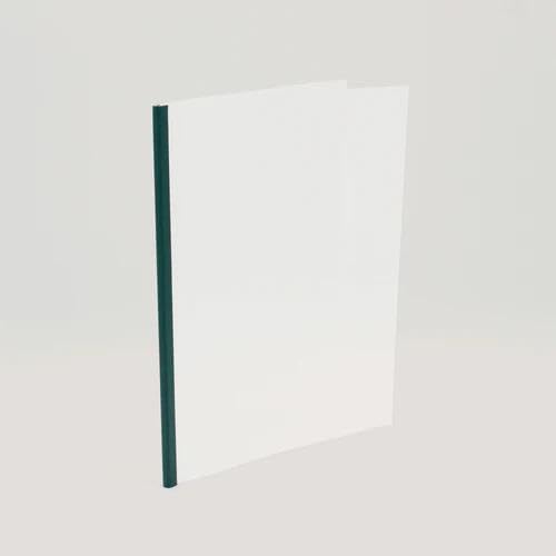 Thermal Binding Clear Covers with Steel Spine –for Thermal Binding Machines – Formerly Unibind – Used in Real Estate, Education and Various Businesses (Dark Green, 160 Sheets Max - 44/Box)