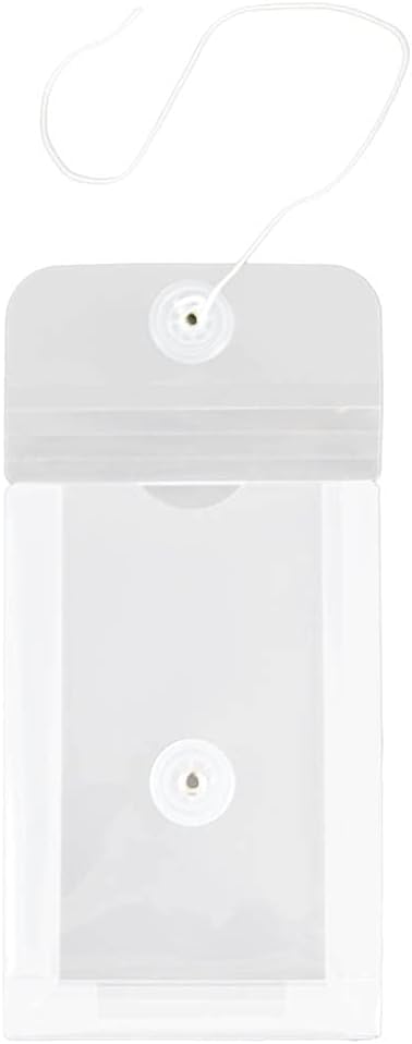 JAM PAPER Plastic Envelopes with Button & String Tie Closure - 4 1/4 x 6 1/4 - Clear - 12/Pack