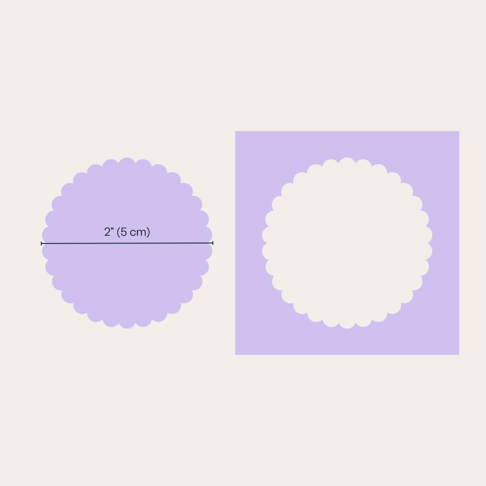 Craftelier - 2 Inch Circle Scallop Punch with Lever Press | Shape Hole Puncher for Paper Crafts | Scalloped Hole Punch for Scrapbooking, DIY Cards & Journals | Mini Hole Punch for Paper & Cardstock.