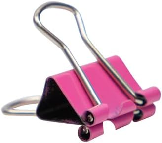 JAM PAPER Colorful Binder Clips - Extra Small - 3/5 Inch (15 mm) - Pink Binderclips - 30/Pack