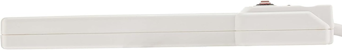 Amazon Basics Surge Protector Power Strip, 6-Outlet with 200J Protection, 2ft Extension Cord, Rectangle, White (20 Pack)
