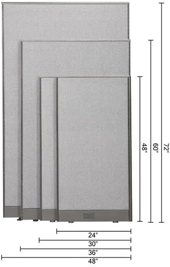 GOF Single Office Partition, Large Fabric Room Divider Panel, Custom Built Workstation (30" w x 48" h) 2.5ft x4ft