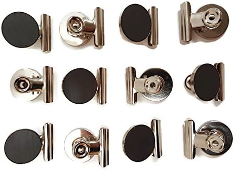 Mini Silver Refrigerator Magnet Hook Clips for Holding Photographs, Holding Business Cards, Office Organizing, Memo Note Clips, by Dondor (8)