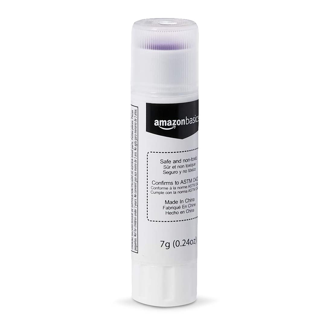 Amazon Basics Purple Washable School Glue, Dries Clear, 0.24-oz. Sticks, 8 Pack of 60, 480 Count Total