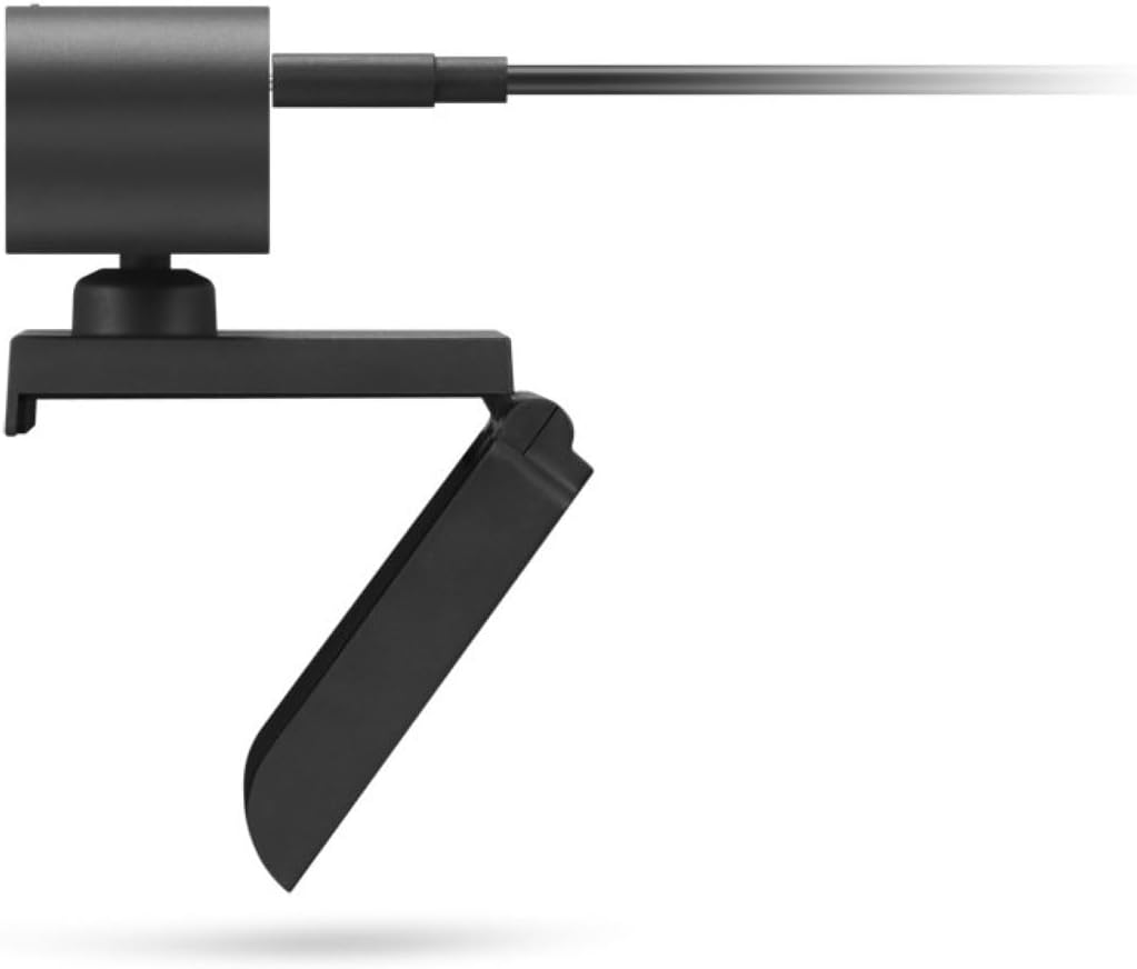 Lenovo HD 1080p Webcam (510 FHD)- Black w/ 4X Digital Zoom, 95° Wide Angle, 360° Rotation Pan & Tilt, Dual Microphones & Windows Hello