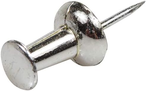 JAM PAPER Colorful Push Pins - Silver Pushpins - 100/Pack