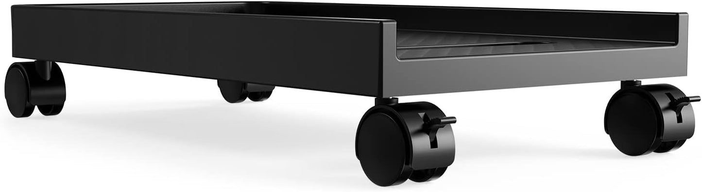 ORICO Mobile CPU Stand with Locking & Swivel Wheels, Universal Under Desk Computer Tower Stand for PC, Multi-Functional CPU Holder for Office & Home (17.9x8.74x0.86 Inches)