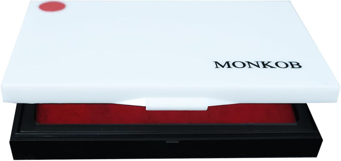 Red Ink Stamp Pad 2.75" x 3.93", Ink Paste Used for Office, Home, Crafting, DIY (Red)