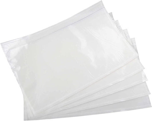 7.5" x 5.5" Packing List Pouches, 500 Pack Shipping Label Envelopes Clear Adhesive Top Loading Packing List