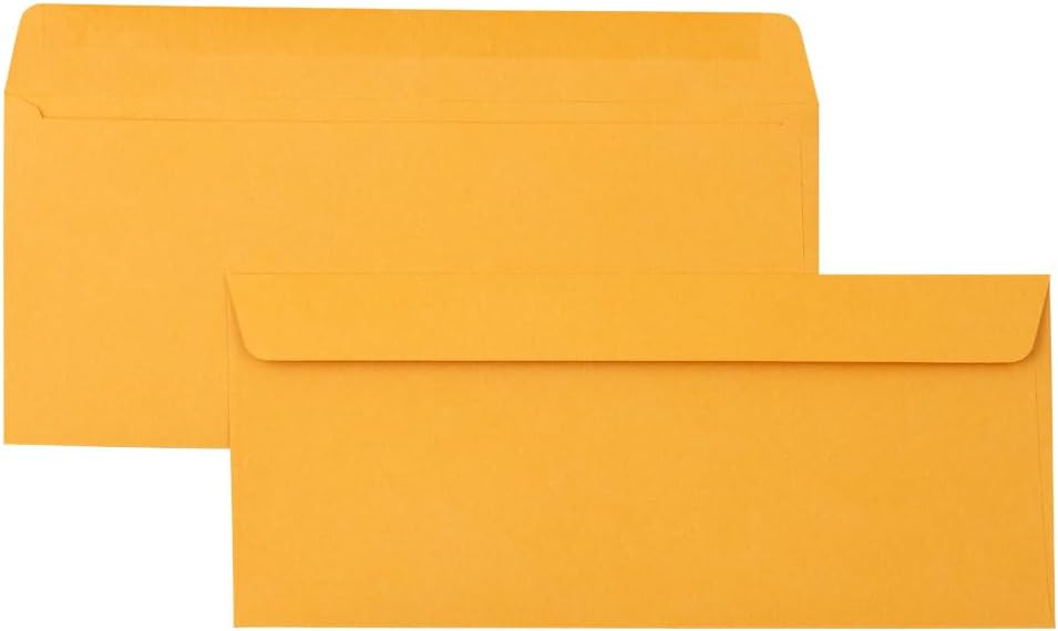 JAM PAPER #12 Manila Envelopes - 4 3/4 x 11 - Brown Kraft Manila - 50/Pack