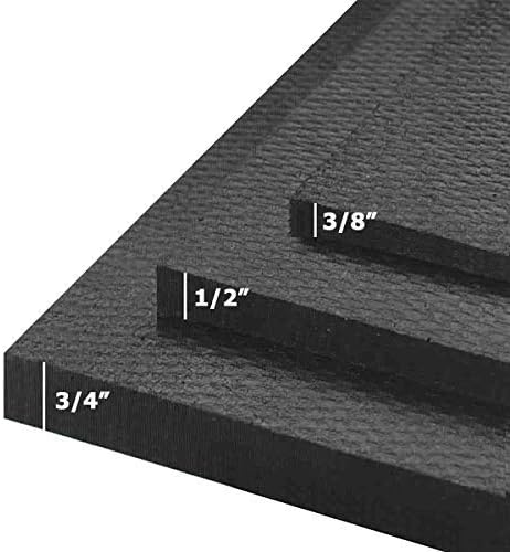 American Floor Mats - Heavy Duty Stall Tiles - Stable/Horse Tiles - Thick, Durable Rubber Flooring Solid Black 14' x 20' Set 3/8" Thick (70 Tiles Total)
