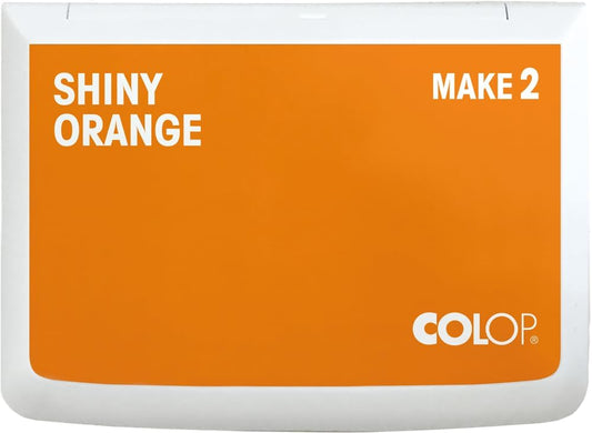 COLOP Make Series, Ink Stamp Pads, with Non-Toxic Premium Ink, Water-Based Acid-Free (Shiny Orange, Make 2-2-3/4" x 4-1/4")