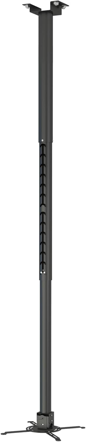 Projector Mount, 42.5 inch to 59 inch Adjustable Height ,Universal Full Motion Ceiling Bracket 22lb Max Weight and Extendable Arms Tilt Rotating Swivel Mount for Home and Office Projector Black