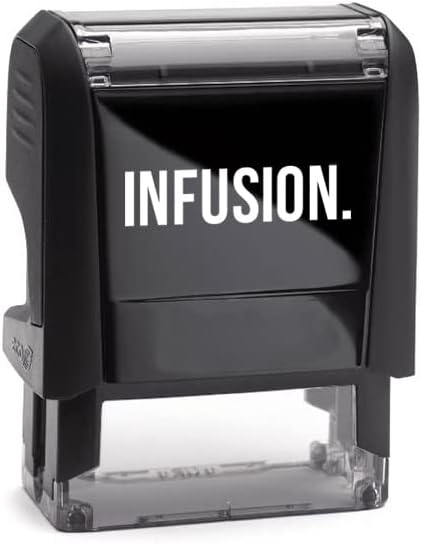 Infusion Self-Inking Custom Rubber Stamp (Personal or Business Use) - Choose from 16 Colors (1/2" x 1-1/2")