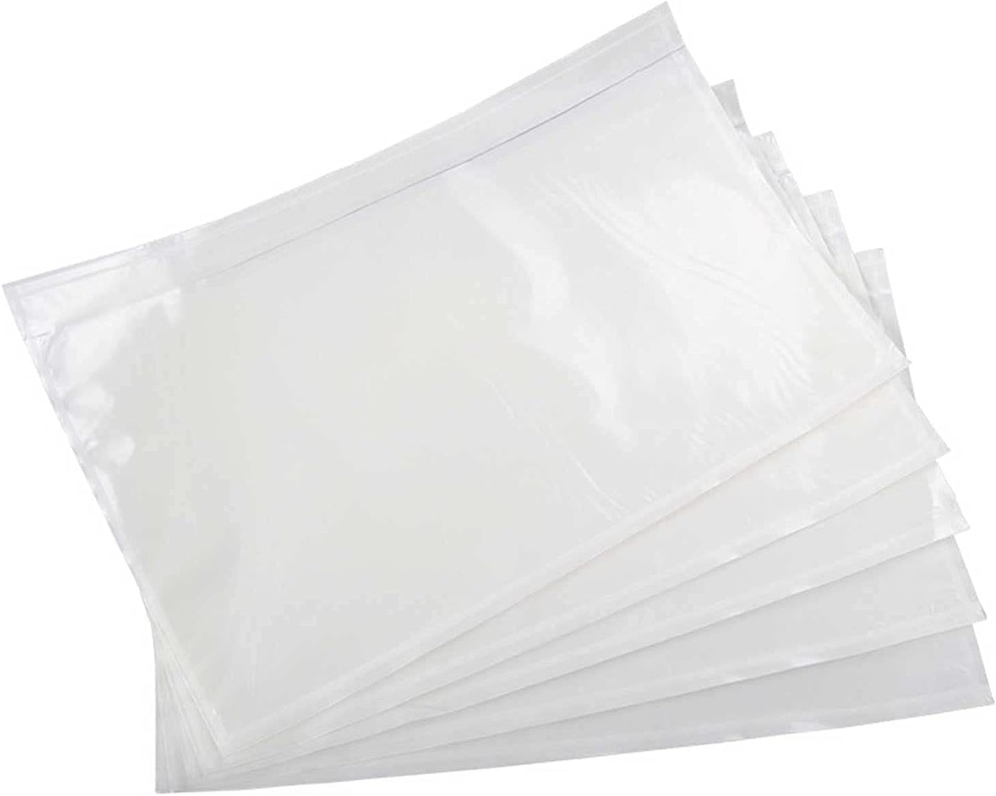 BEUYI Clear 7.5'' x 5.5'' Packing List Envelopes, Adhesive Shipping Label Pouch/Sleeve (100 Pack)