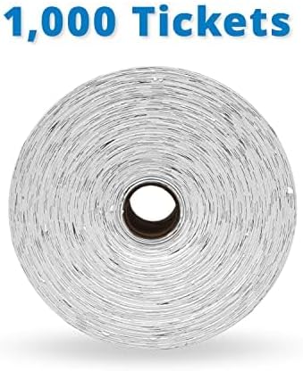 INDIANA TICKET CO. 1,000 Raspberry Raffle Tickets Double Roll, Premium Quality 50/50 Raffle Tickets, Tickets for Events, Carnivals, Door Prizes, Drinks and More