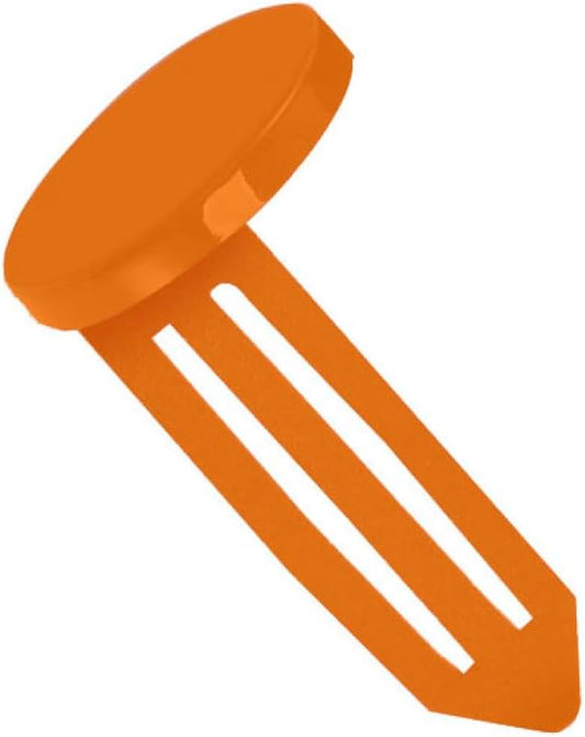 BankSupplies Keyhole Signals - Orange Multiple People Present to Open Signal - Box of 25 - Non-Chip - Reusable & Long-Lasting - At-a-Glance Organization - Color Coded Plugs