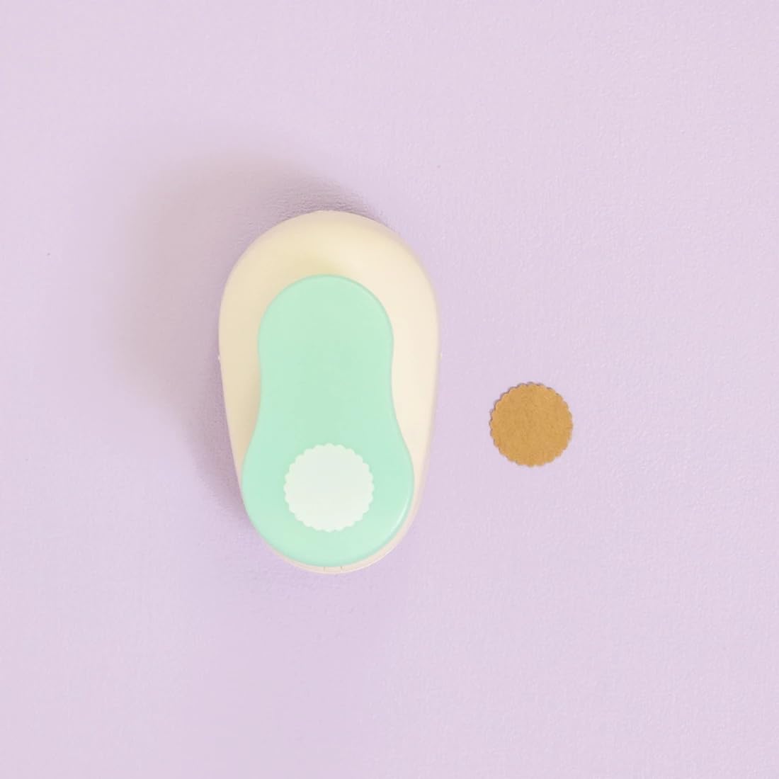 Craftelier - 5/8 Inch Circle Scallop Punch with lever press | Shape Hole Puncher for Paper Crafts | Scalloped Hole Punch for Scrapbooking, DIY Cards & Journals | Mini Hole Punch for Paper & Cardstock.