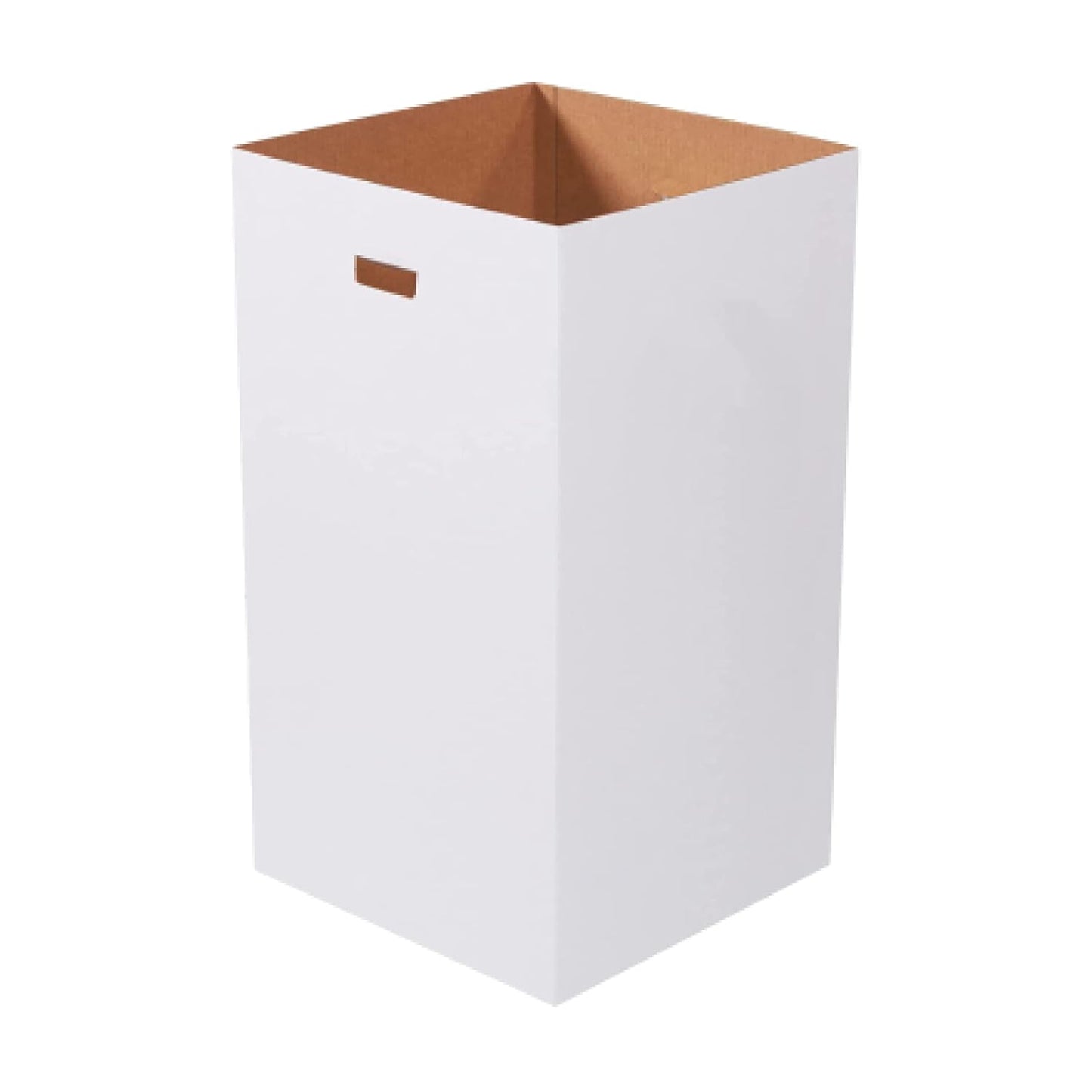 AVIDITI Cardboard Trash Cans and Recycling Bins, 50 Gallon 18"L x 18"W x 36"H (10-Pack) Reusable or Disposable Pop Up Garbage Boxes for Parties, Outdoor Events, Heavy Duty, Plain