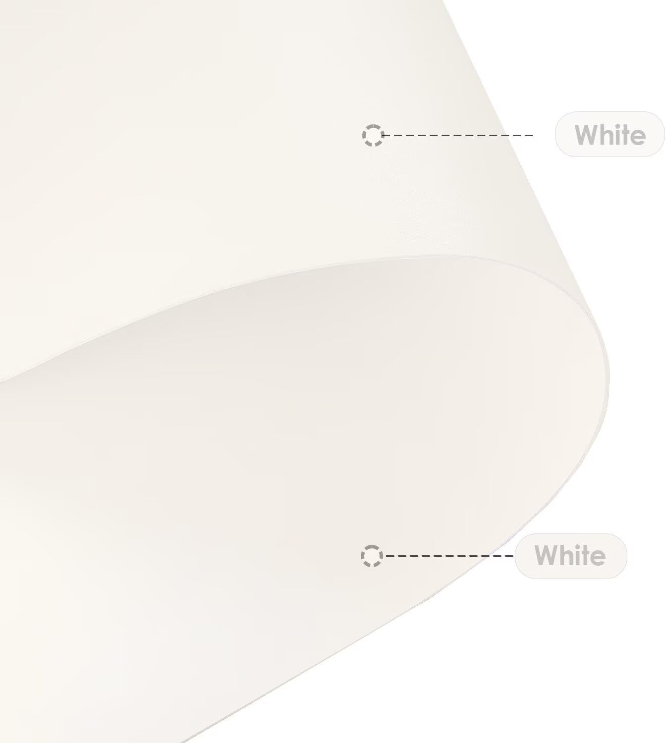 Leather Table Cover,1.8mm Thick,12x78 Inch Desk Cover,Dresser Cover Top,Dresser Protector Top,Dresser Cover,End Table Cover.(White+White,12x78)