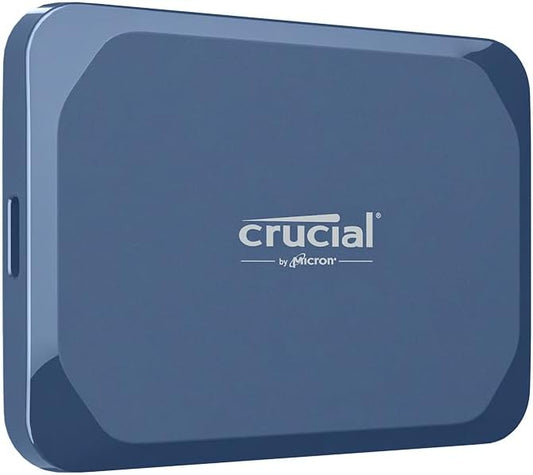 Crucial X10 8TB Portable SSD, Up to 2,100MB/s, USB 3.2 USB-C, External Solid State Drive, Compatible with Windows, Mac & Android, Durable Storage for Games, Photos & Files, Blue - CT8000X10SSD9-02