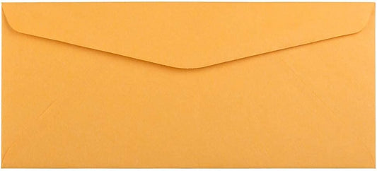 JAM PAPER #10 Business Commercial Envelopes - 4 1/8 x 9 1/2 - Brown Kraft Manila - 50/Pack