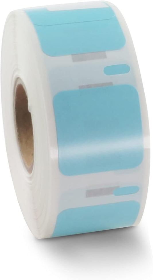 BETCKEY Colored Labels Compatible with Dymo 30332 (1" x 1") Square QR code's Multi-Purpose Labels, Compatible for Dymo LabelWriter 450, 4XL & Zebra Desktop Printers [2 Rolls, Light Blue]