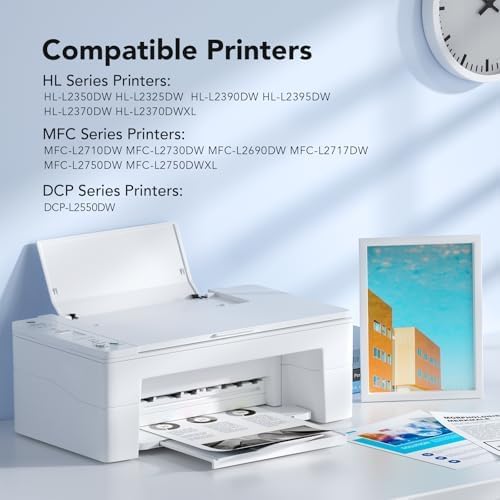 TN760 Toner for Brother Printer: Replacement for Brother TN760 TN730 TN-760 TN-730 High Yield Black Cartridge HL-L2325DW MFC-L2710DW MFC-L2750DW DCP-L2550DW HL-L2350DW HL-L2395DW 2 Pack