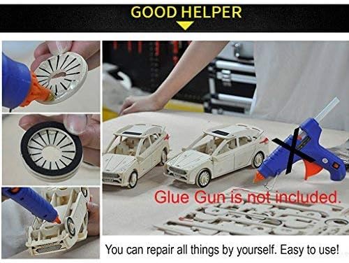 TrendBox Pack of 50 Black 11mmx270mm - Hot Melt Glue Sticks Strips Melting Adhesive for Handmade Craft DIY Home Office Project Craftwork Fix & Repairs