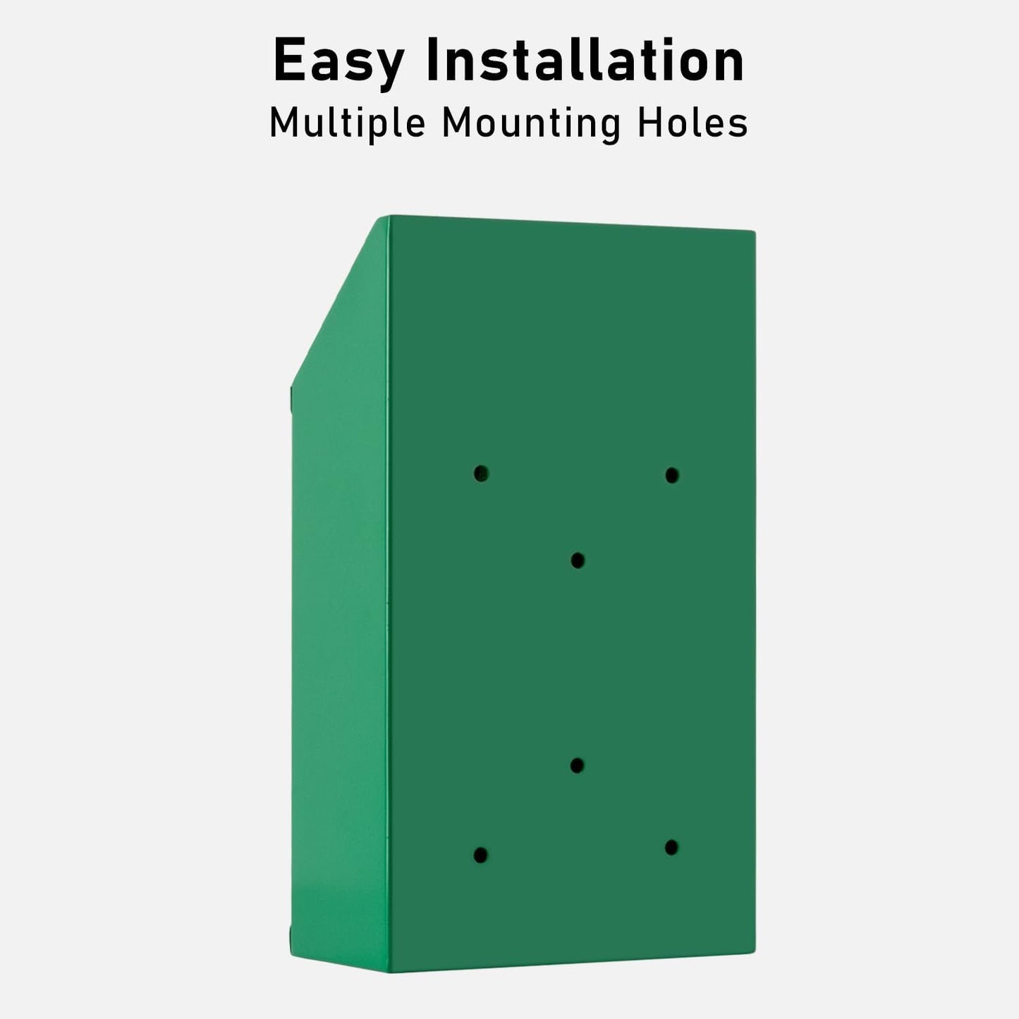 Metal Donation Box with Lock, Wall Mounted, Suggestion Box with 4 Iron Keys, Green, Cash Drop Box with Slot, 1-Pack