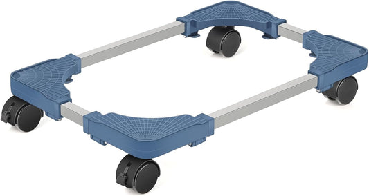 Liitrton Mobile CPU Stand, Adjustable Computer Tower Stand with 4 Locking Casters,Ventilated PC Stand for Floor with Multiple Colors, Fits Most PC Tower Under Desk Stand for Office Gamers (Blue)