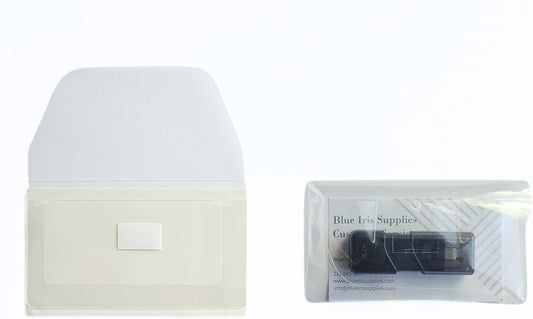 Business Card Pocket - Flash Drive Pocket - Self Adhesive - Open Long - Resealable Flap - BIS10130 (25-Pack), Clear