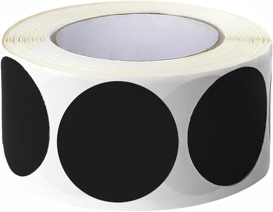 SHYGO® 1“ Black Circle Dot Stickers Color Coding Labels, 1000PCS 2 Rolls
