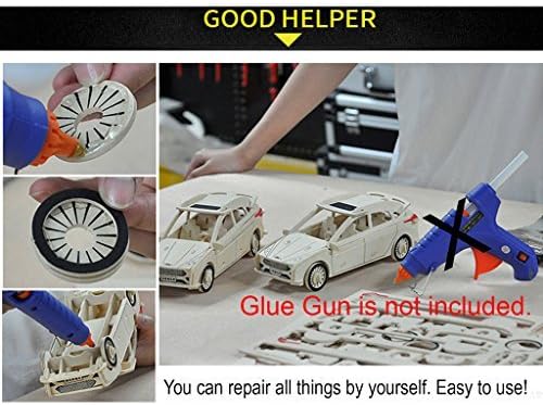 TRENDBOX Pack of 10 Clear 7mmx270mm - Hot Melt Glue Sticks Strips Melting Adhesive for Handmade Craft DIY Home Office Project Craftwork Fix & Repairs