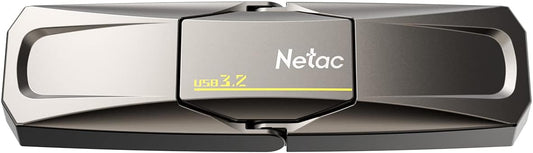Netac 256GB Portable External USB Solid State Drive Type-c and USB 3.2 Dual Interface, up to 400MB/s Security Protection for Data Storage, Expansion of Storage for Photos/Videos/Music/Files, US5