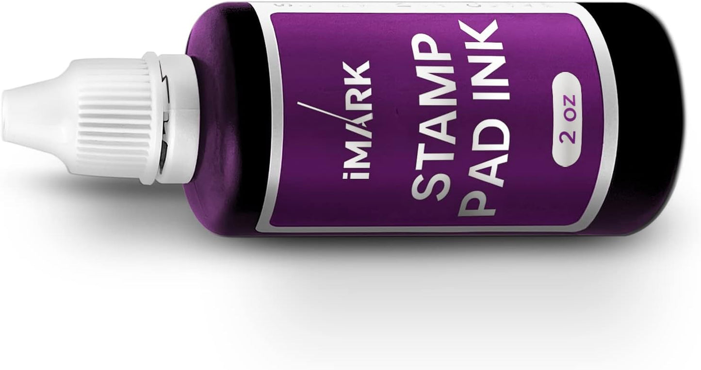 Premium Refill Ink for Self-Inking Stamps, Daters and Stamp Pads (2 oz, Purple)
