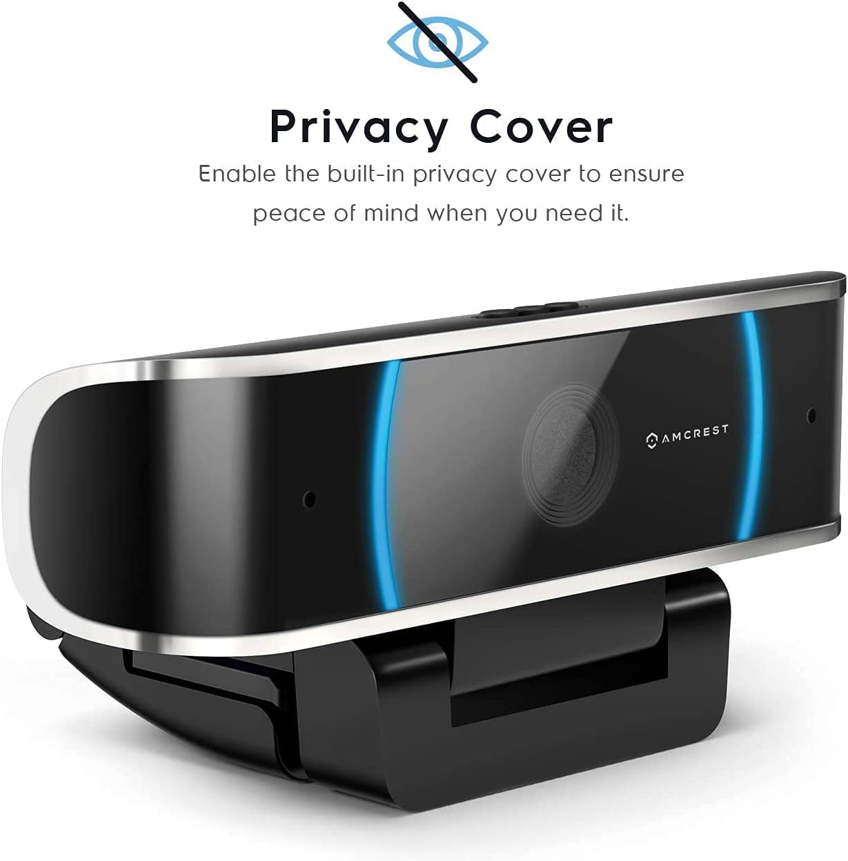 Amcrest 5-Megapixel Webcam with Microphone, Web Cam USB Camera, Computer HD Streaming Webcam for PC Desktop & Laptop w/Mic, Wide Angle Lens & Large Sensor for Superior Low Light (AWC5100)